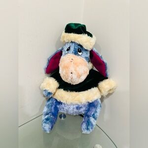 Disney‎ Store 12" Eeyore Christmas Tradition Plush Santa Elf Hat Winnie The Pooh